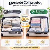 Bolsas de Viaje de Compresión Manual | Más Espacio, Menos Volumen 3