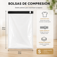 Bolsas de Viaje de Compresión Manual | Más Espacio, Menos Volumen 7