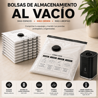 Bolsas de Vacío para Ropa y Viaje Reutilizables – Ahorra Hasta un 70% de Espacio 1