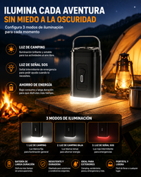 Compresor de Aire Portátil 2 en 1 | Inflador y Desinflador Inalámbrico con Luz LED de Camping y SOS 2