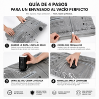 Bolsas de Vacío para Ropa y Viaje Reutilizables – Ahorra Hasta un 70% de Espacio 4
