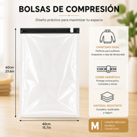 Bolsas de Viaje de Compresión Manual | Más Espacio, Menos Volumen 6